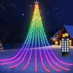 RGB Waterfall Tree String Lights with Remote 16.4FT