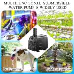 Small Submersible Fountain Pump with LED Light