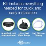 Medium Stacked Sphere Slate Gray Water Fountain Kit