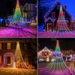 RGB Waterfall Tree String Lights with Remote 16.4FT