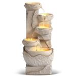 5-Tier Cascading Rock Water Fountain with LEDs