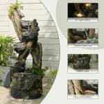 Cascading Water Fountain with LED Lights, 43.7