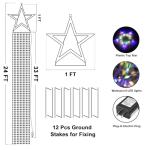 23FT Waterproof Outdoor Waterfall Star String Lights