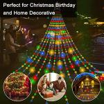 23FT Waterproof Outdoor Waterfall Star String Lights