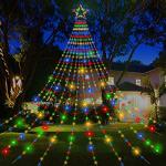 23FT Waterproof Outdoor Waterfall Star String Lights
