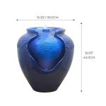 Royal Blue Outdoor Glazed Pot Water Fountain
