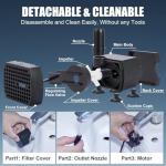 Quiet Mini Submersible Fountain Pump, 90GPH