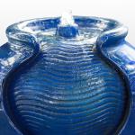Royal Blue Outdoor Glazed Pot Water Fountain