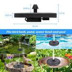Solar Fountain Pump with 4 Nozzles for Outdoors