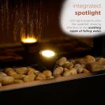 Alpine Mirror Waterfall Fountain with Stones and Lights