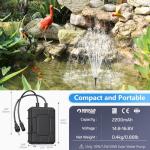 Battery Backup for Solar Fountain Pump 2200mAh
