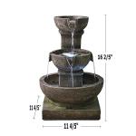 PeterIvan LED Outdoor Waterfall Fountain for Gardens