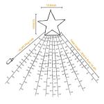 320 LED Waterfall Tree Lights with Star Topper