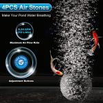 Deyoo 4-Outlet Pond Air Pump Kit with Tubing