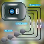 Deyoo 4-Outlet Pond Air Pump Kit with Tubing