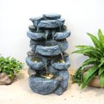 5-Tier Rock Waterfall Fountain with Lights