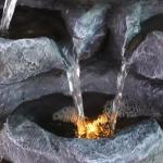 5-Tier Rock Waterfall Fountain with Lights