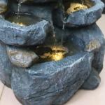 5-Tier Rock Waterfall Fountain with Lights