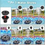 Flower-Shaped Solar Fountain with 7 Nozzles
