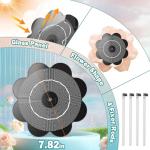 Flower-Shaped Solar Fountain with 7 Nozzles