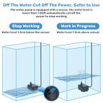 BlueYu Mini Submersible Fountain Pump with Sensor