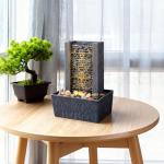 Indoor Meditation Fountain with LED Light and Cobbles