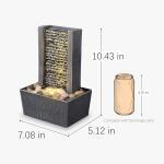 Indoor Meditation Fountain with LED Light and Cobbles