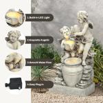 30-Inch Resin Angel Water Fountain with LED Light