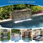 24" Stainless Steel Pond Waterfall Kit with Pump