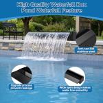 24" Stainless Steel Pond Waterfall Kit with Pump