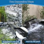 24" Stainless Steel Pond Waterfall Kit with Pump