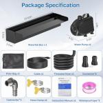 24" Stainless Steel Pond Waterfall Kit with Pump