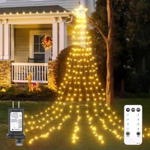 12.5ft LED Waterfall Christmas Lights with Remote