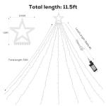 12.5ft LED Waterfall Christmas Lights with Remote