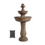 39" 2-Tier Solar Outdoor Water Fountain