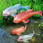 Resin Koi Pond Kit with Antique Fish Statues