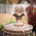 39" 2-Tier Solar Outdoor Water Fountain