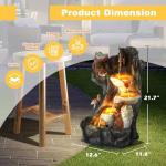 4-Tier Rock Waterfall Fountain with LED Lights