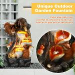 4-Tier Rock Waterfall Fountain with LED Lights