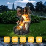 4-Tier Rock Waterfall Fountain with LED Lights