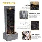 TITIMO 49.6" Rock Water Fountain with Lights