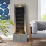 TITIMO 49.6" Rock Water Fountain with Lights