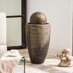 Modern Sphere Water Fountain with LED Light