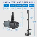 Submersible 185GPH Pond Fountain Pump Kit