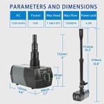 Submersible Outdoor Pond Pump with Fountain Kit