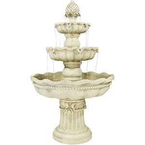 Sunnydaze 51-Inch Pineapple Outdoor Water Fountain