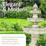 Sunnydaze 51-Inch Pineapple Outdoor Water Fountain