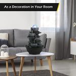 Dyna-Living Indoor Tabletop Water Fountain with LED Light