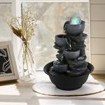 Dyna-Living Indoor Tabletop Water Fountain with LED Light