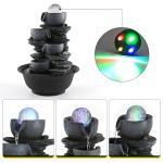 Dyna-Living Indoor Tabletop Water Fountain with LED Light